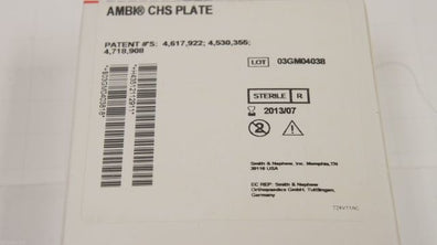 Smith&Nephew 121129 AMBI CHS Plate 150 degree 3 slots 80mm length (x)